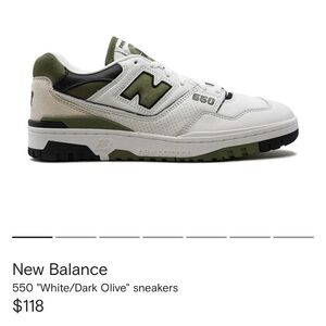 New Balance 550 White and Green Sneakers Women’s size US 6.5